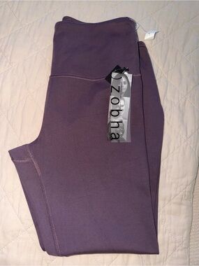 Zobha Purple High-Waist Leggings